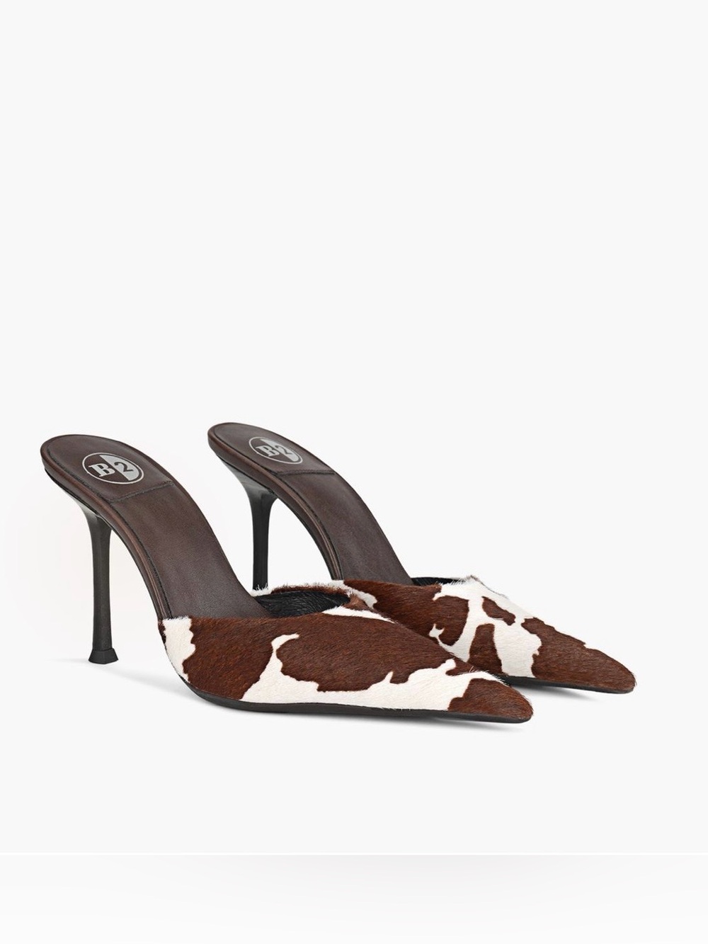 B2 Sagrada Cow Hide Pointed-Toe Heels